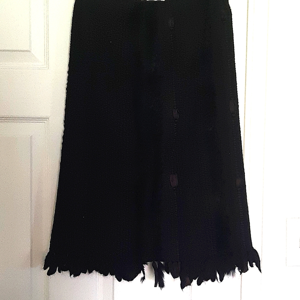 Gucci wool shirt with fur and satin ribbon